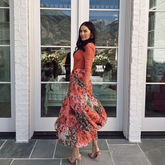 Rachel Parcell Patchwork Print Midi Skirt - Picture 2 of 6